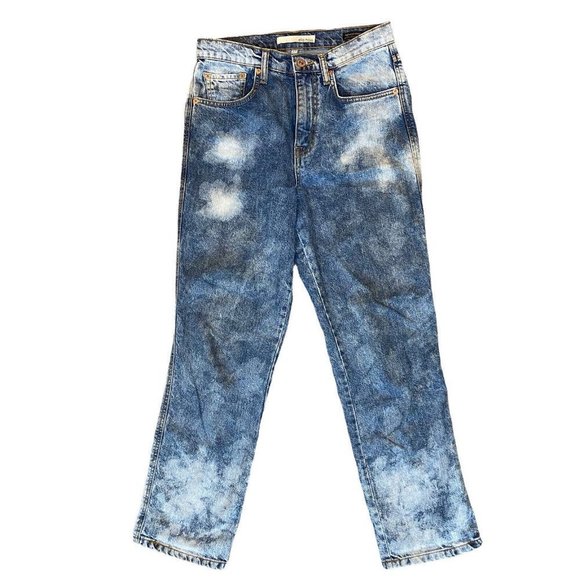 Ella Moss High Waist Straight Ankle Jeans Womens Junior 27 Acid Wash Mom Jeans - Picture 3 of 9